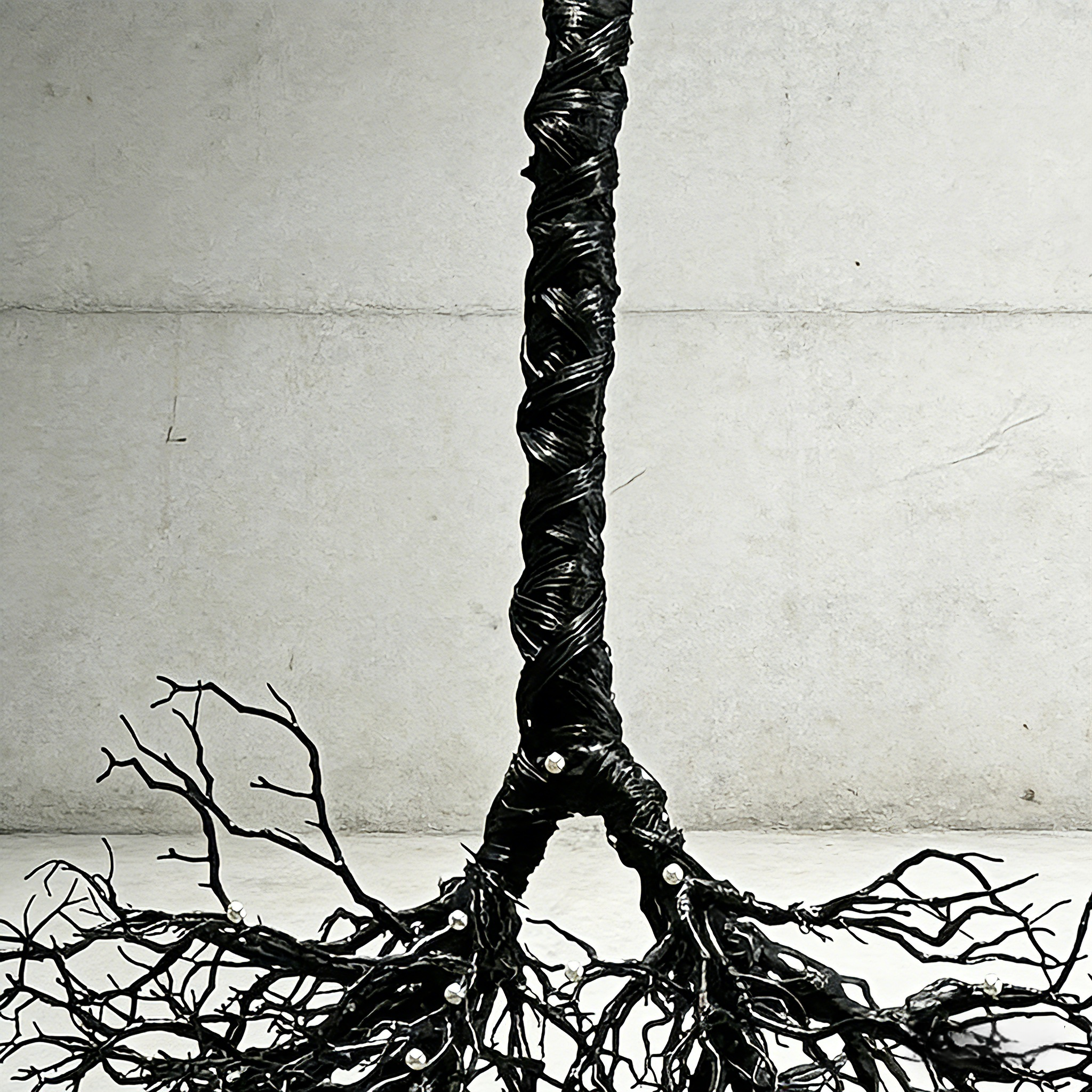 Handmade Preserved Wood Branch Hanging Art Piece, Hotel Lobby Decor