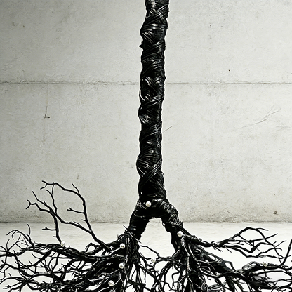 Handmade Preserved Wood Branch Hanging Art Piece, Hotel Lobby Decor