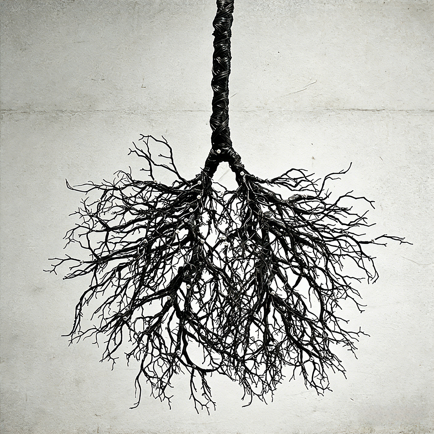 Handmade Preserved Wood Branch Hanging Art Piece, Hotel Lobby Decor